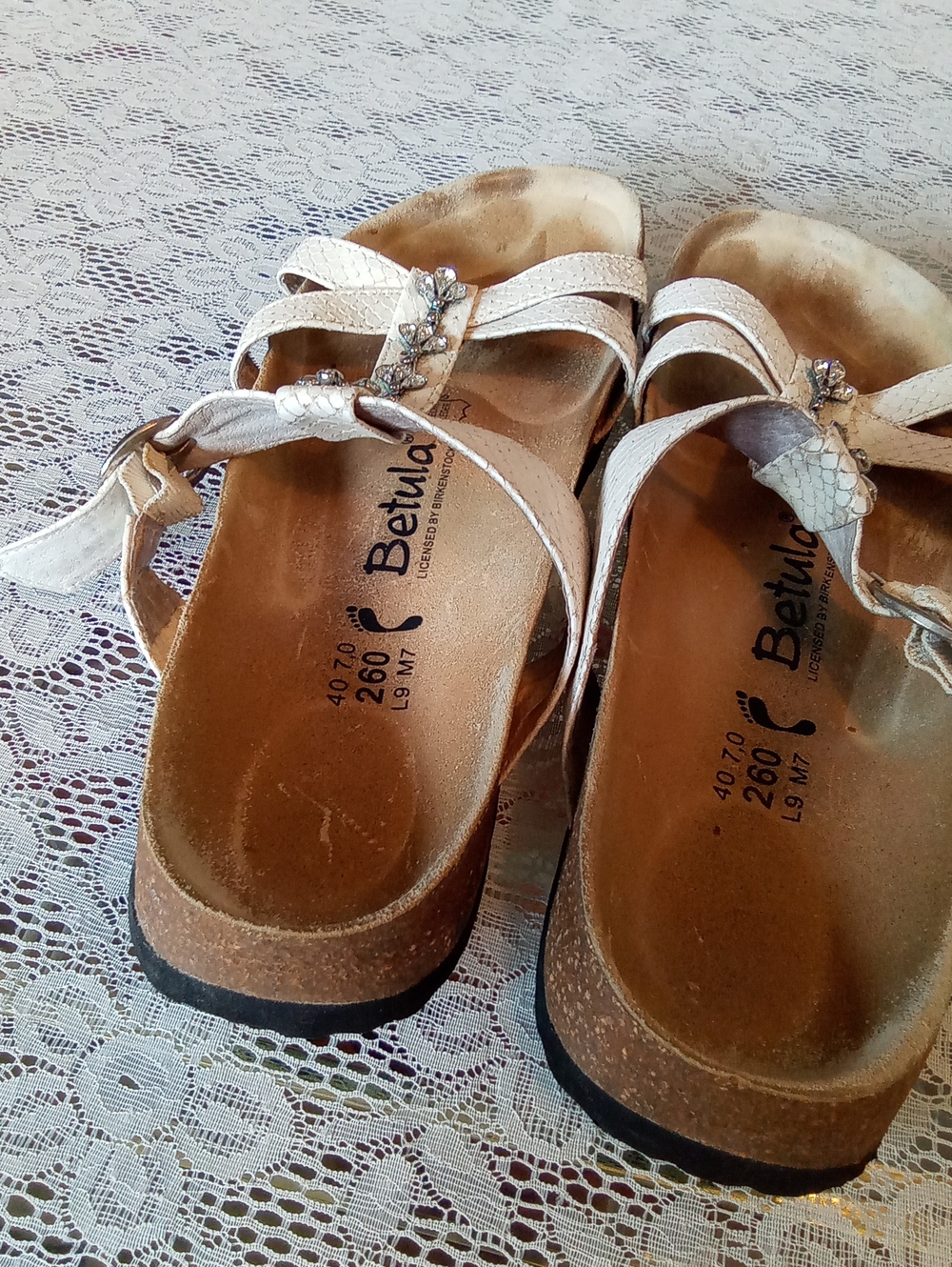 Betula by Birkenstock Cream Color Sandals - Picture 6 of 7